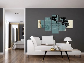Obraz - Latający balon z tęczą (125x70 cm)