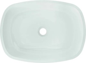 Mexen Araks szklana umywalka nablatowa 54 x 39 cm, biała - 24155430