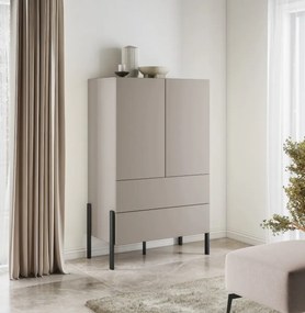 Komoda wysoka JUKON 2D2S 90cm kaszmirowa HELVETIA