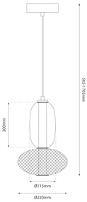 Lampa wisząca ARAME 15W LED