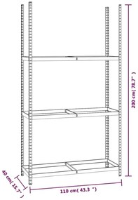 Komplet 3 metalowych regałów na opony - Ifexo 8X