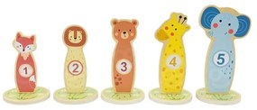Tooky toy rzut do celu drewniana gra zręcznościowa obręcze 15 el.