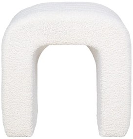 Biały puf z materiału bouclé Colma – House Nordic