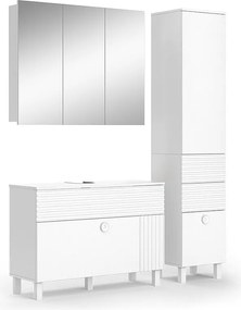 Zestaw mebli łazienkowych biały 100x37x72 sola