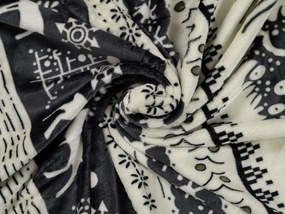 PrzytulneMieszkanie.pl PrzytulneMieszkanie.pl Pościel z mikropluszu WINTER DEER szare Rozmiar pościeli: 2 szt 70 x 90 cm | 200 x 220 cm