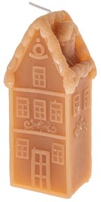Świąteczna świeca z naturalnego wosku Domek, 13 cm, 13 cm