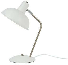 Biała lampa stołowa Present Time Leitmotiv Hood