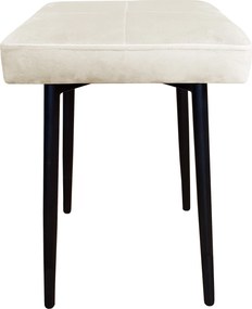 Taboret MAX tkanina Welur stelaż metalowy STOŁEK LOFT : Kolor nogi - Czarna stożek, Kolor tkaniny - VELVET - MG50, Typ tkaniny - Velvet