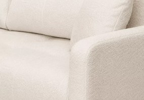 Nowoczesna sofa Elivo z funkcją spania i pojemnikiem na pościel w kolorze beżowym