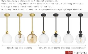 Złota mosiężna lampa wisząca nad stół G-S3L
