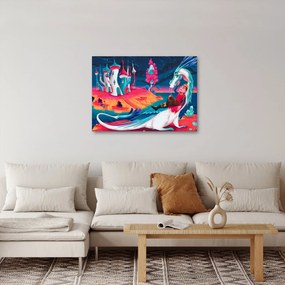 Obraz - Książę i smocza księżniczka (70x50 cm)