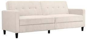 Biała sztruksowa rozkładana sofa 82 cm Hartford – Støraa