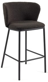 Czarny hoker (wysokość siedziska 65 cm) Ciselia – Kave Home