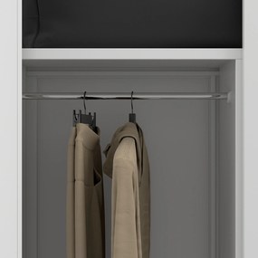 Szafa gospodarcza zamykana DAWID 900 x 1850 x 450 mm, biała