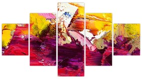 Obraz abstrakcji - malarstwo (125x70 cm)