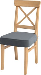 Siedzisko na krzesło Ingolf kolor szary tkanina welwetowa