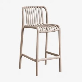 Krzesło Barowe Wendell Stackable Polypropylene Moka Brown & ↑65 Cm - Sklum