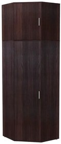 Szafa narożna z nadstawką na ubrania wenge T7-H08
