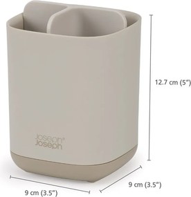 Beżowy plastikowy stojak na szczoteczki do zębów EasyStore – Joseph Joseph