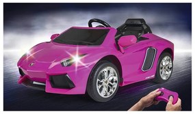 Feber lamborghini aventador pink samochód elektryczny 6v 3+