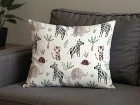 Zestaw 2 szt. dekoracyjnych poszewek na poduszkę JUNGARI 40x60 cm, kremowy