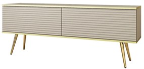 Szafka RTV KARL 3D 135cm wisząca/stojąca kaszmirowy mat  PIASKI Meble