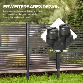 Outsunny Ogrodzenie Metalowe Brązowe 93x22x150cm Dla Ogrodu - Aosom PL