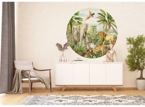 Okrągła fototapeta Jungle 125 x 125 cm, 2 części