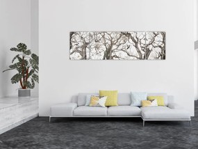 Obraz - Wzór lasu, rysunek (170x50 cm)