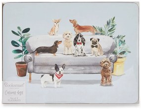 Zestaw 4 korkowych mat stołowych 21.5x29 cm Cooksmart ® Curious Dogs