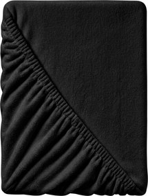 PrzytulneMieszkanie.pl Prześcieradło z mikropluszu 90x200 cm czarne