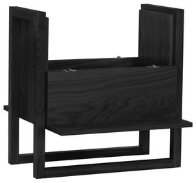 Czarny barek z drewna dębowego 59x60 cm Woodman NewEst