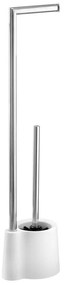 WENKO 22989100 - Szczotka do WC AVOLA 13x70 cm stal nierdzewna/biała/srebrna