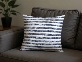 Bawełniana poszewka na poduszkę NAVYSTA POLY 45x45 cm, niebiesko-biała