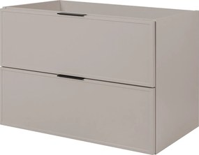 Szafka łazienkowa, Kaszmir, czarny uchwyt, 46 x 80 x 57 cm