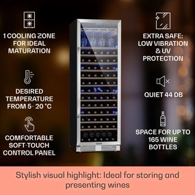 Klarstein Vinovilla Grande 165 Built-in Uno Chłodziarka do wina do zabudowy