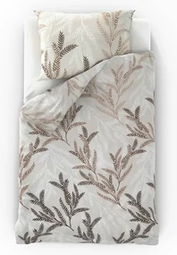 Kvalitex Pościel satynowa Luxury Collection Oksia beżowy, 140 x 200 cm, 70 x 90 cm