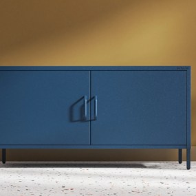 Metalowa szafka RTV dwudrzwiowa Modern Rosa granatowa