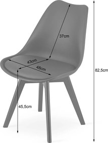 PROMOCJA Biało-czarny krzesło BALI MARK z czarnymi nogami II. jakość