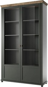 Witryna EVORA 2D zielona mat/dąb lefkas