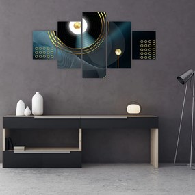 Obraz - Złote kółka (125x70 cm)