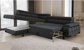 Narożnik SELVA L z funkcją spania i pojemnikiem Lewostronny w tkaninie AUSTIN 20 WERSAL