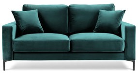 Aksamitna sofa w morskim kolorze Kooko Home Harmony, 158 cm