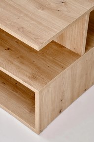 Prostokątna ława dąb artisan do salonu z półką 90/51/43 IVA