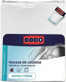 Antybakteryjna poszewka na kołdrę z bawełny białej 260x240 cm - Wyprodukowana we Francji