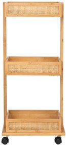 Regał łazienkowy ALLEGRE BAMBOO, mobilny, 3 półki, WENKO