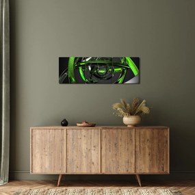 Obraz abstrakcji (z zegarem) (90x30 cm)