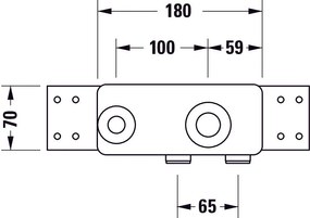 Duravit korpus podtynkowy do baterii umywalkowej180 x 35 x 77 mm