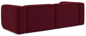 Bordowa aksamitna sofa 228 cm Ekahi – Makamii