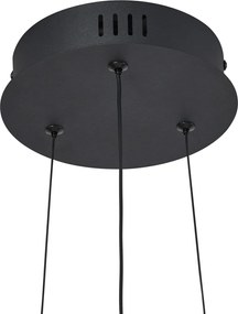 Designerska lampa wisząca czarna i transparentna z 3-stopniową regulacją ściemniania - Scacrylic